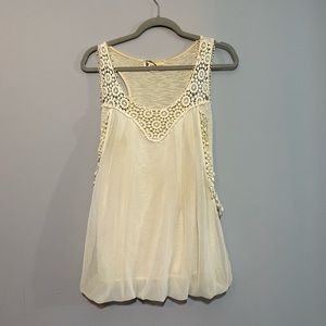Cream Lace Lined Top